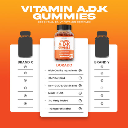Gomitas vitamina D3 K2 ADK sabor natural frambuesa