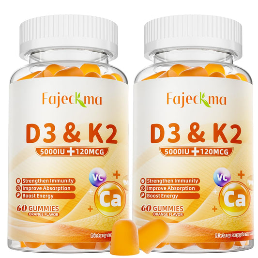 Frasco gomitas vitamina D3 K2 Fajeckma paquete 120 unidades