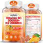 Paquete de gomitas vitamina D3 K2 5000IU sin azúcar 120 unidades