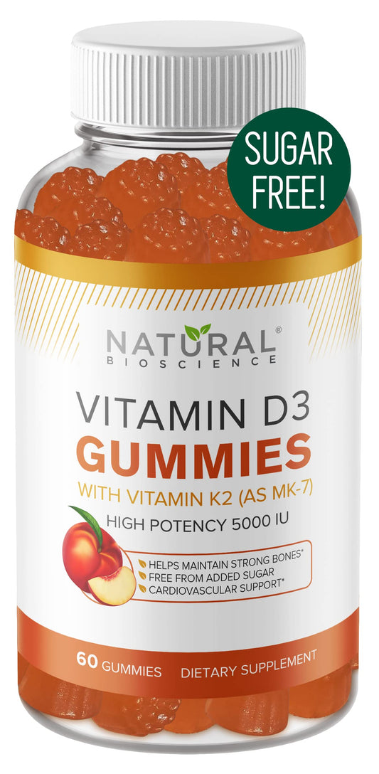 Gomitas vitaminas d3 k2 sin azúcar para huesos y sistema inmune