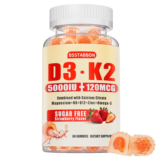 Gomitas vitamina D3 K2 veganas para mujeres 60 unidades