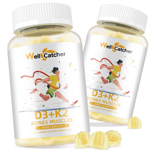 Gomitas vitamina d3 k2 Wellcatcher frasco principal mango