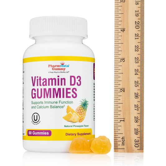 Gomitas vitamina d3 sabor piña suplemento sin gluten