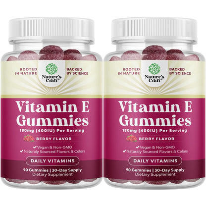 Gomitas vitamina E 400 IU Natures Craft envase frontal