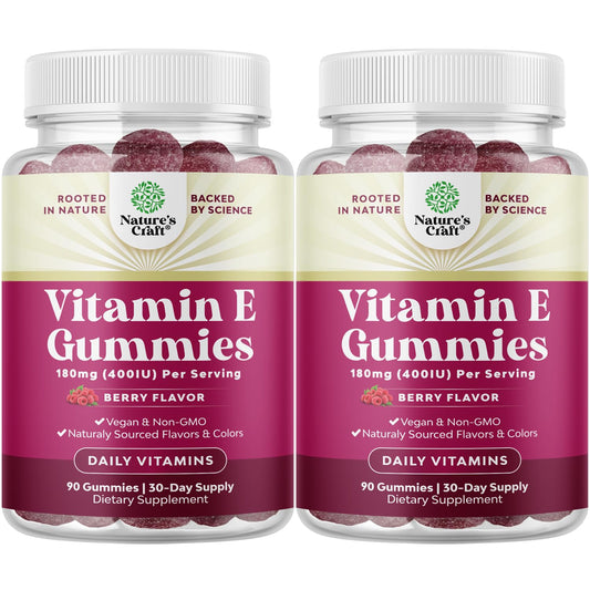 Gomitas vitamina E 400 IU Natures Craft envase frontal