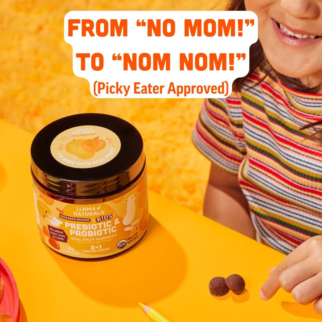 Gomitas vitamina prebiótica dulce sabor durazno mango para niños