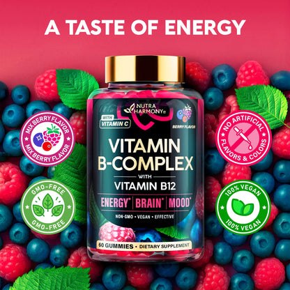 Gomitas vitaminas B complejo para apoyo energético y cerebral