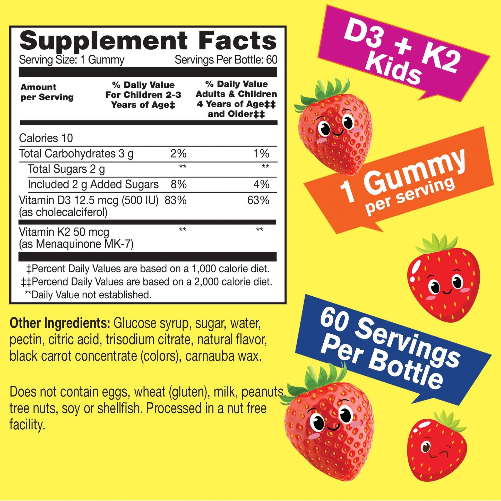 Así son gomitas de vitaminas D3, K2 y C WellYeah para niños