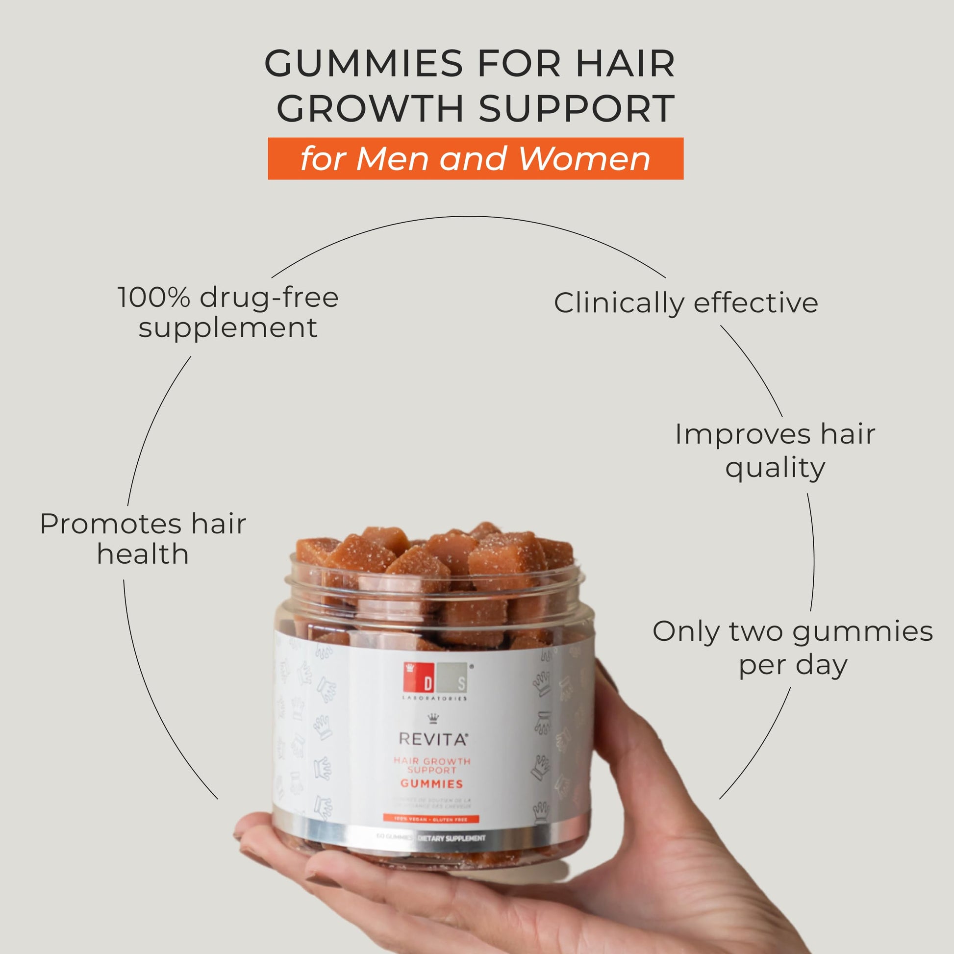 Gomitas de vitaminas para detener caída del cabello
