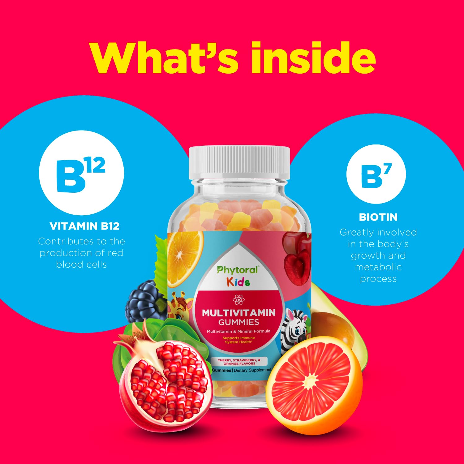 Gomitas de vitaminas integrales para niños