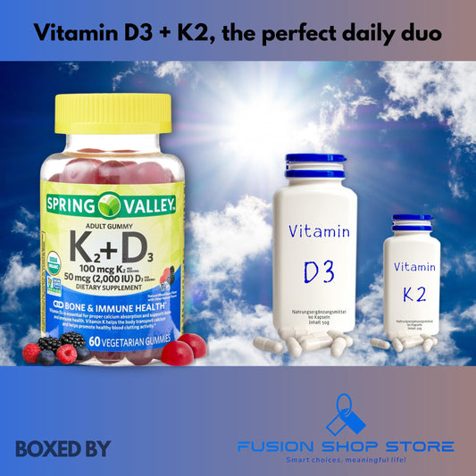 Gomitas vitaminicas k2 d3 para adultos fusion shop store