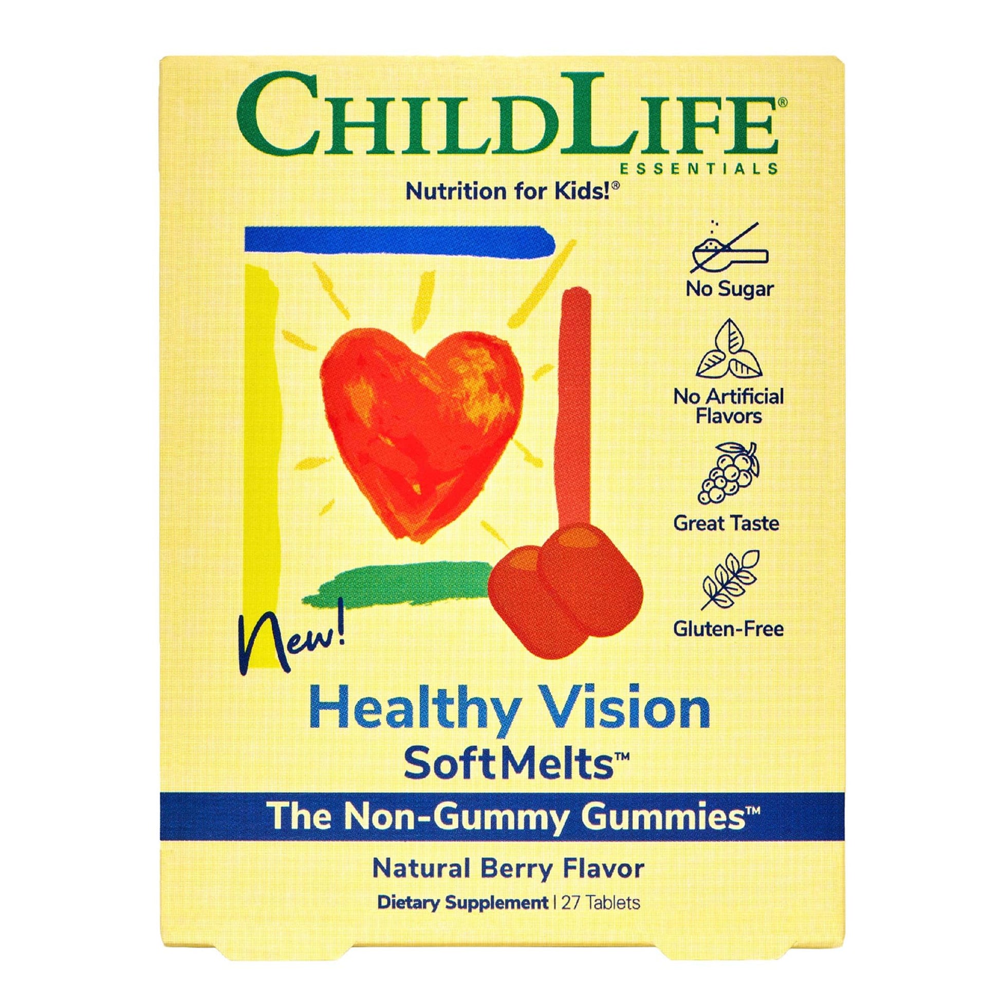 Paquete de vitaminas para ojos Healthy Vision SoftMelts de ChildLife