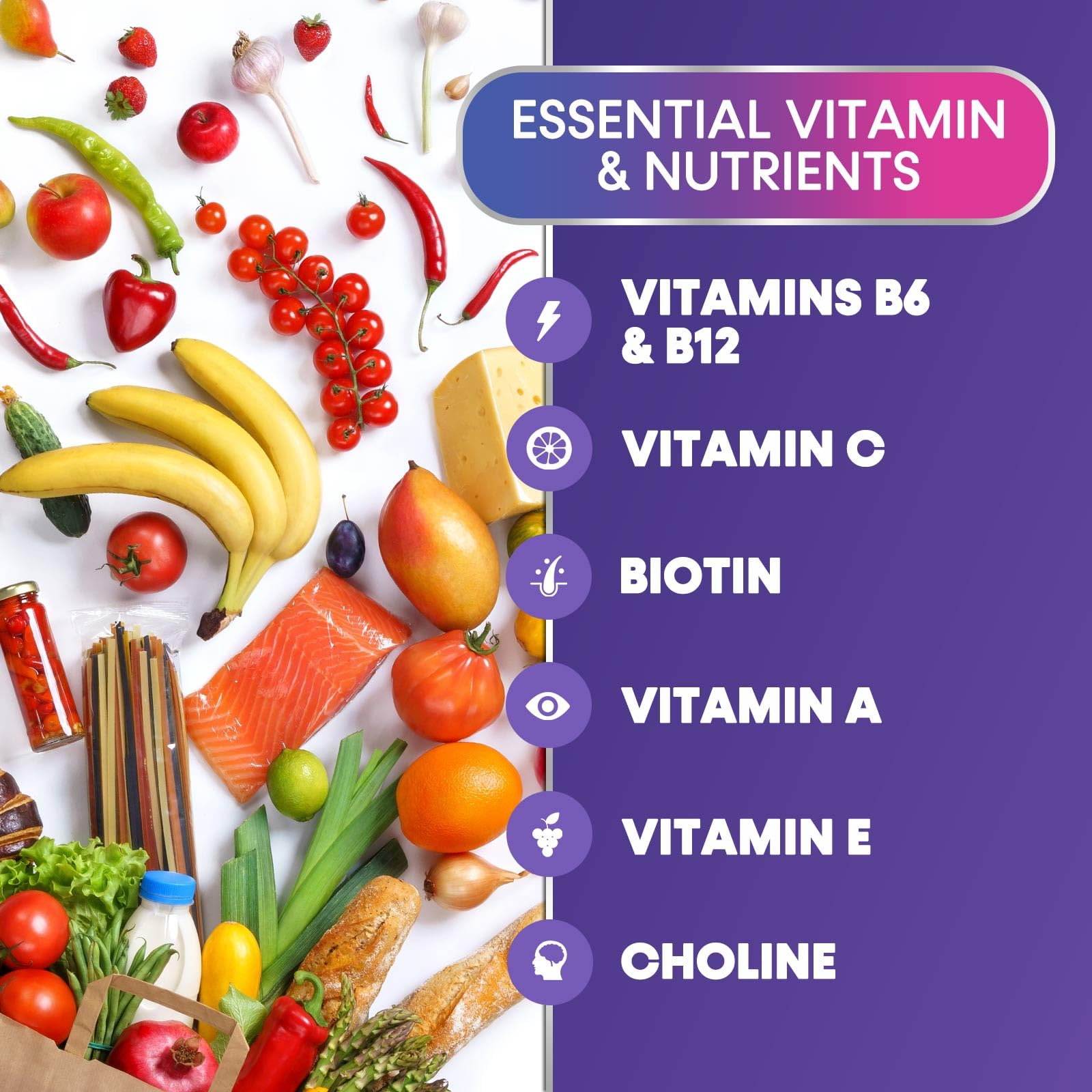 Gomitas vitaminas con sabor a frutas para adultos