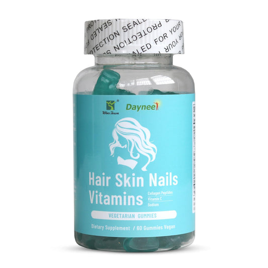 Botella de Gomitas de Vitaminas Wins Town para cabello y piel