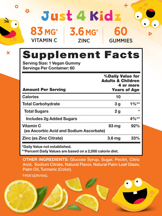 Gomitas vitamínicas Nature's Truth vitamina c zinc para niños