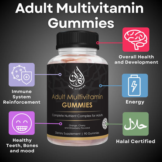 Gomitas con vitaminas esenciales para la salud y energía.