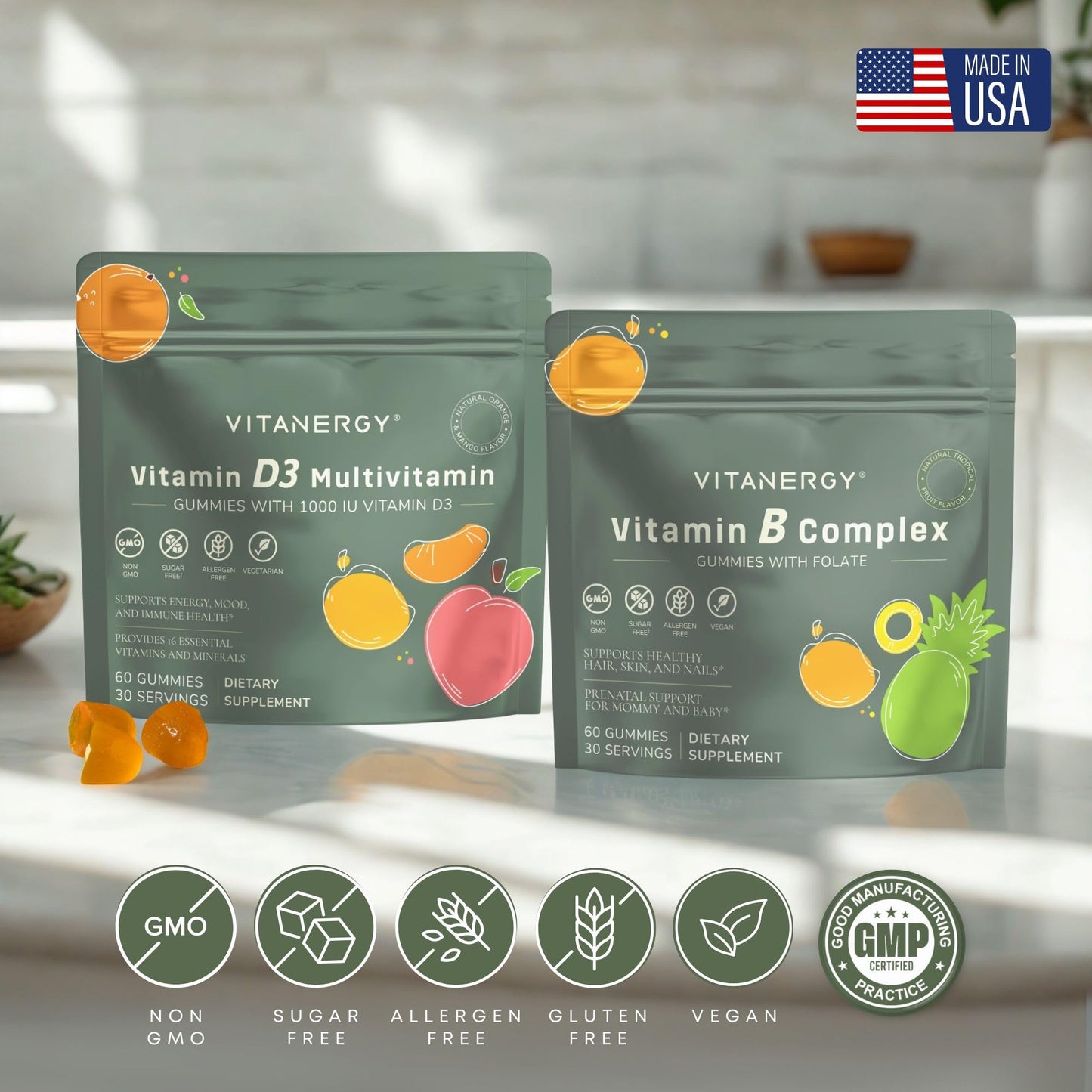 Gomitas Vitanergy fabricadas en Estados Unidos para mujeres