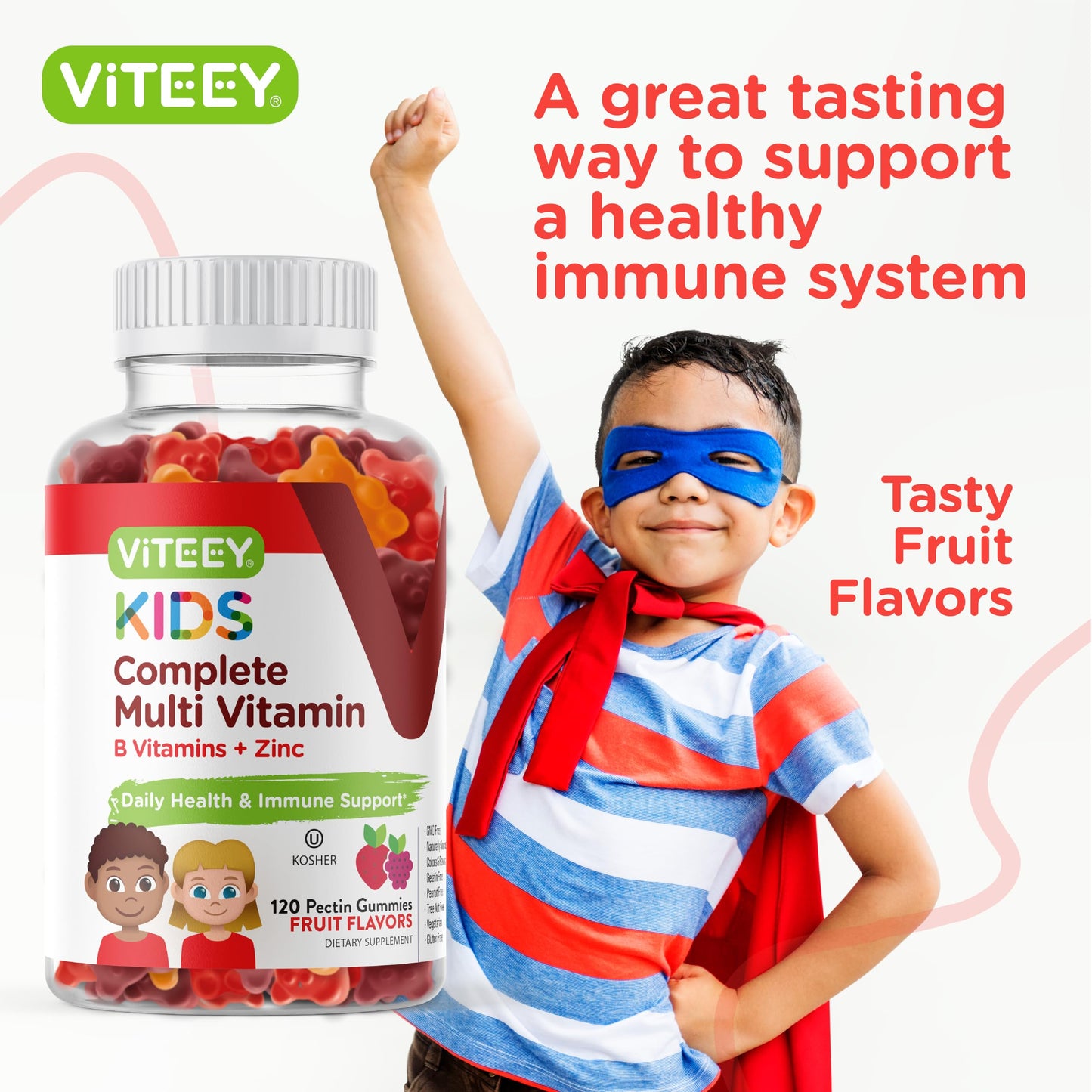 Gomitas Viteey, fórmula vegetariana y sin gluten