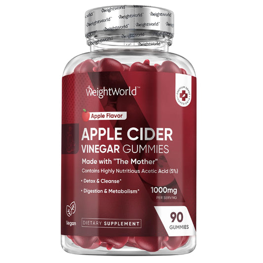 Gomitas WeightWorld vinagre de sidra de manzana envase frontal
