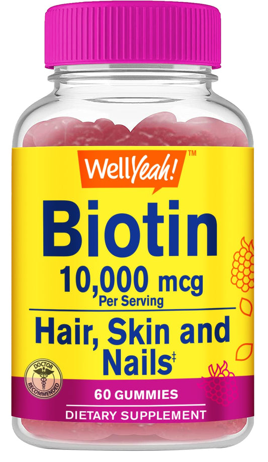 Gomitas WellYeah biotina alta potencia para cabello piel y uñas
