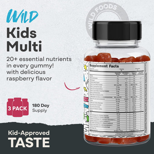 Gomitas Wild Foods apoyo sistema inmune piel huesos niños