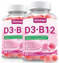 Gomitas Wiszeen vitamina D3 B12 para adultos 60 unidades