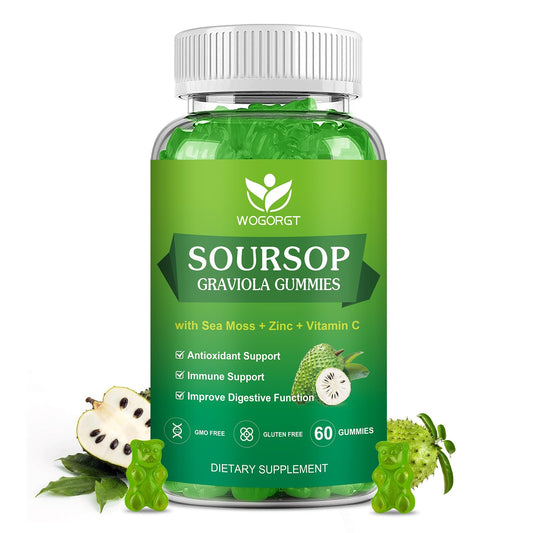 Botella de gomitas WOGORGT Soursop Graviola