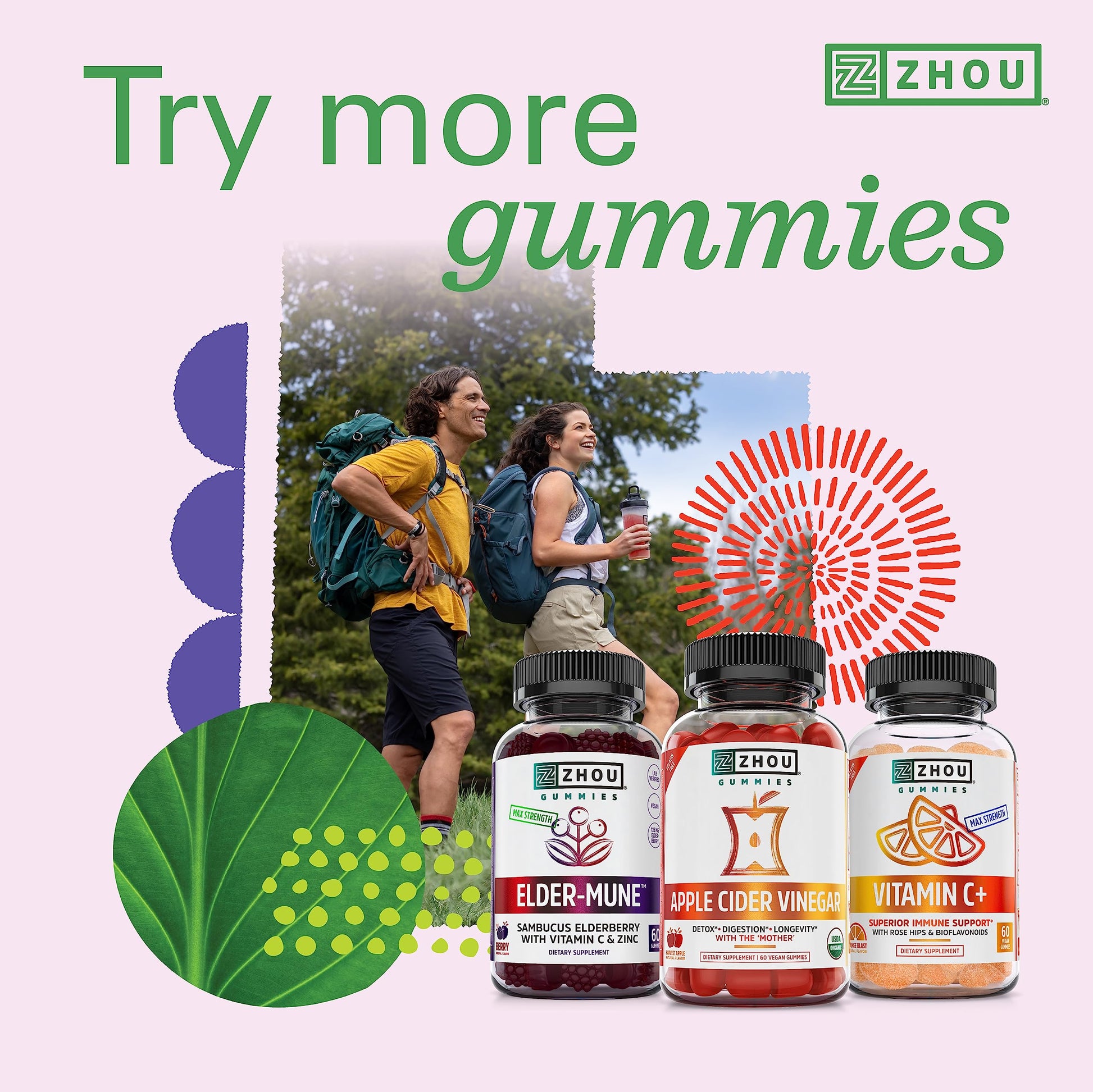 Gomitas zhou vitaminas d3 k2 para salud ósea