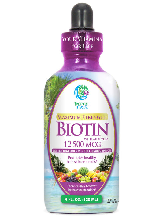 Gotas líquidas de biotina Tropical Oasis para cabello y piel