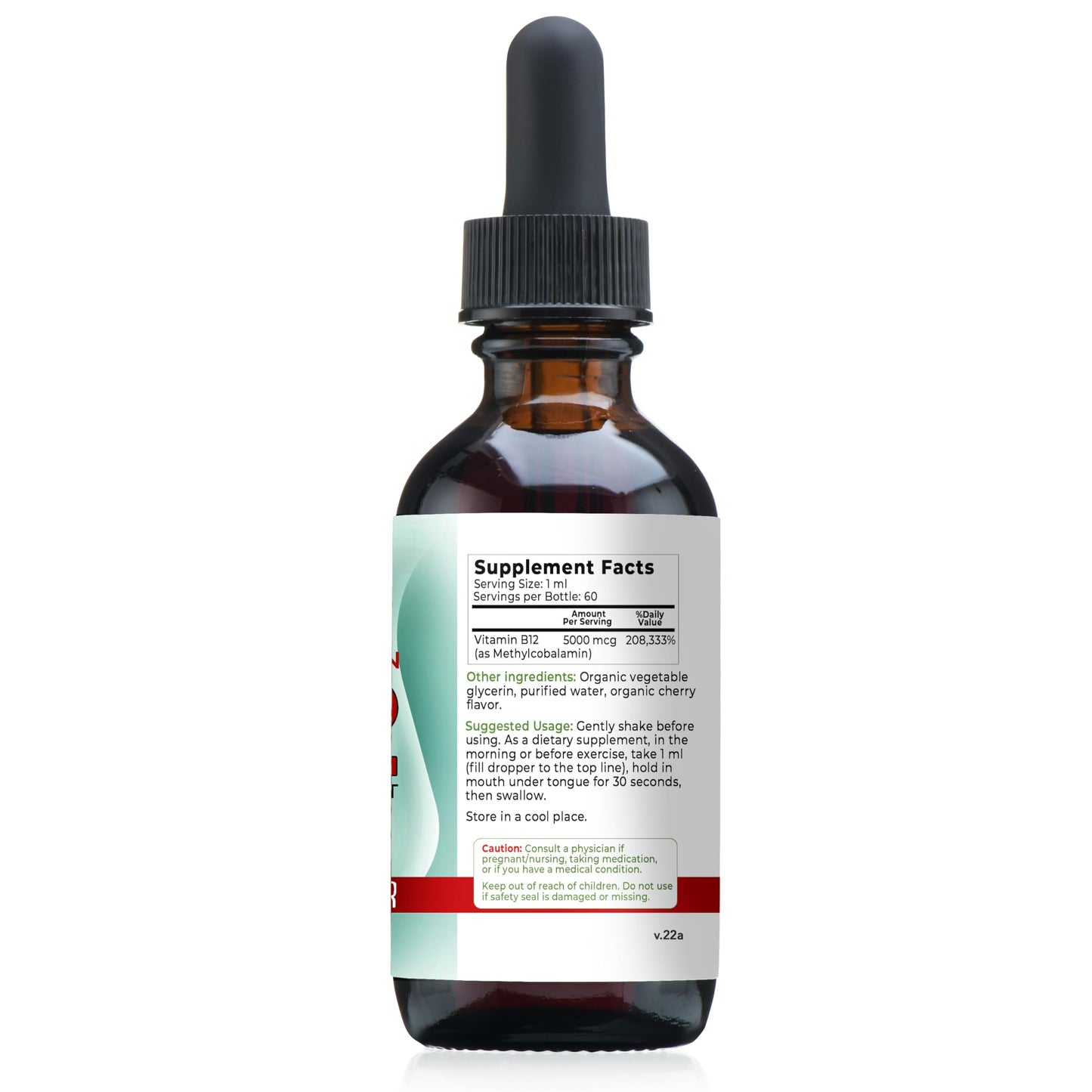 Gotas líquidas para energía y bienestar Vitamina B12 natural