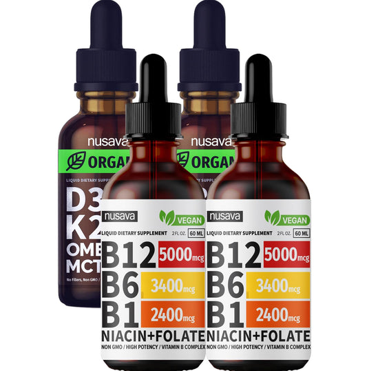 Gotas líquidas NUSAVA vitamina b12 y d3 k2 sin sabor
