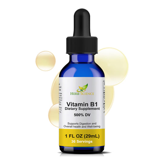 Gotas líquidas vitamina B1 Herb-Science suplemento 36 porciones