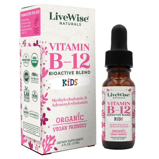 Gotas líquidas vitamina b12 para niños Live Wise Naturals
