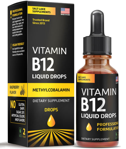 Gotas líquidas vitamina B12 vegana Salt Lake Supplements 2 oz
