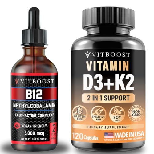 Botella de gotas líquidas veganas de vitamina B12 VITBOOST