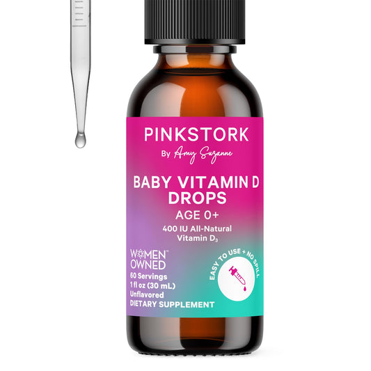 Gotas líquidas vitamina d para bebés Pink Stork 400 iu