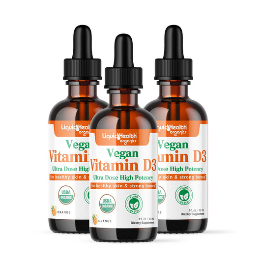 Gotas líquidas vitamina D3 5000 IU LIQUIDHEALTH frasco frontal
