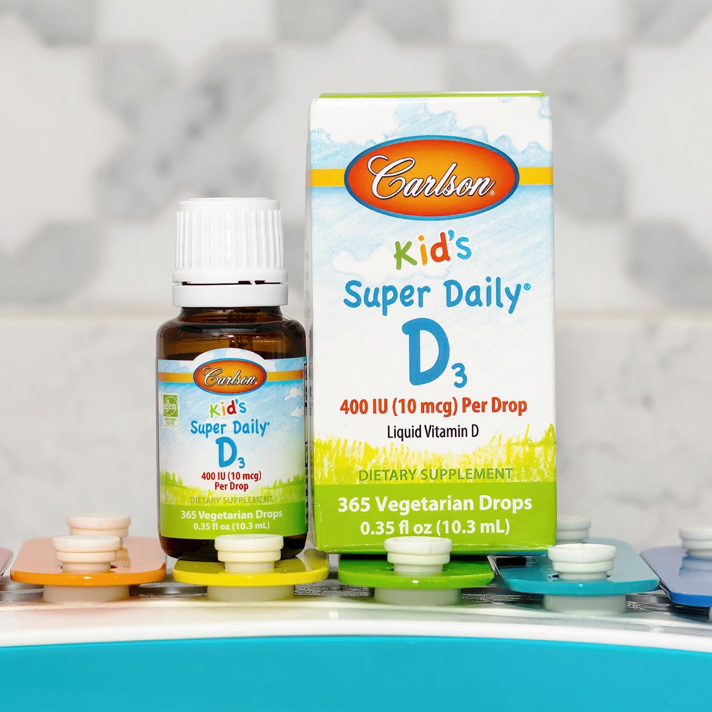Gotas líquidas vitamina D3 soporte inmunológico niños