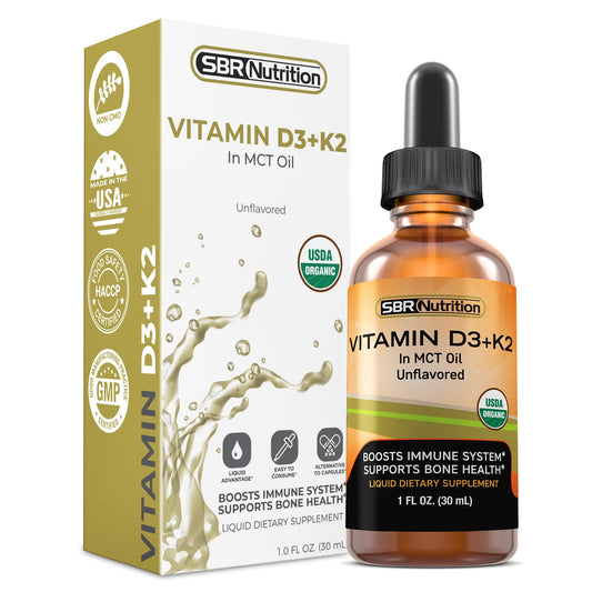 Gotas líquidas Vitaminas D3 y K2 MAX Absorption frasco 1oz