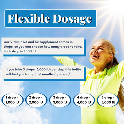 Gotas líquidas wellwe vitamina d3 k2 para energía y sistema inmune
