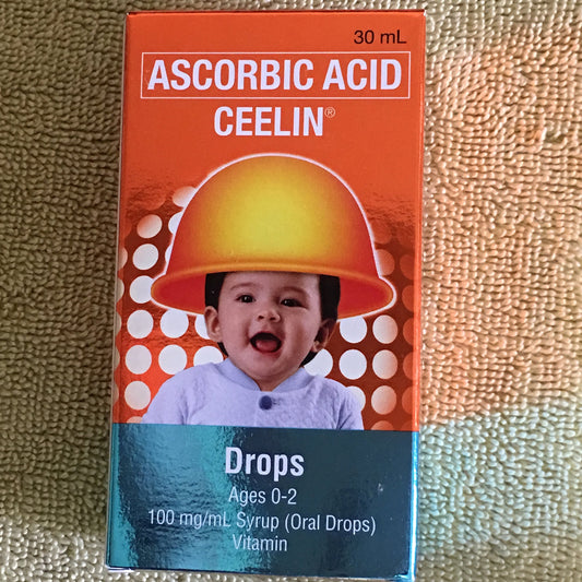 Gotas orales vitamina C Ceelin para niños frasco frontal