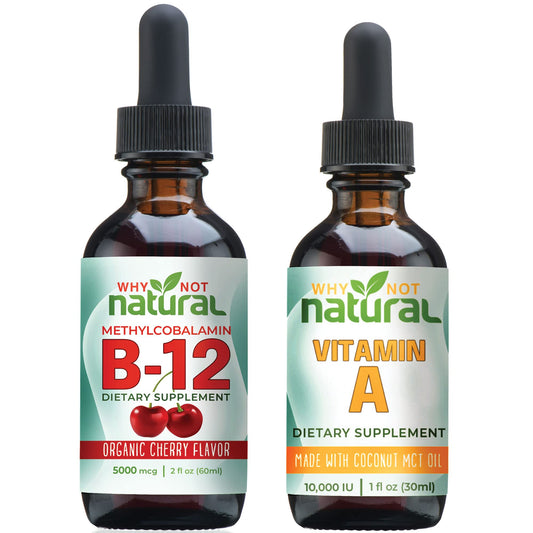 Gotas orgánicas Vitamina B12 y Vitamina A Why Not Natural