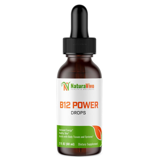 Gotas de poder B12 suplemento líquido para energía y salud