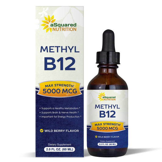 Gotas sublinguales vitamina B12 5000mcg aSquared Nutrition
