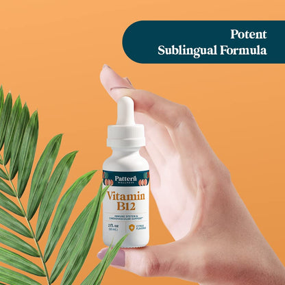 Gotas sublinguales vitamina b12 5000 mcg Pattern Wellness veganas