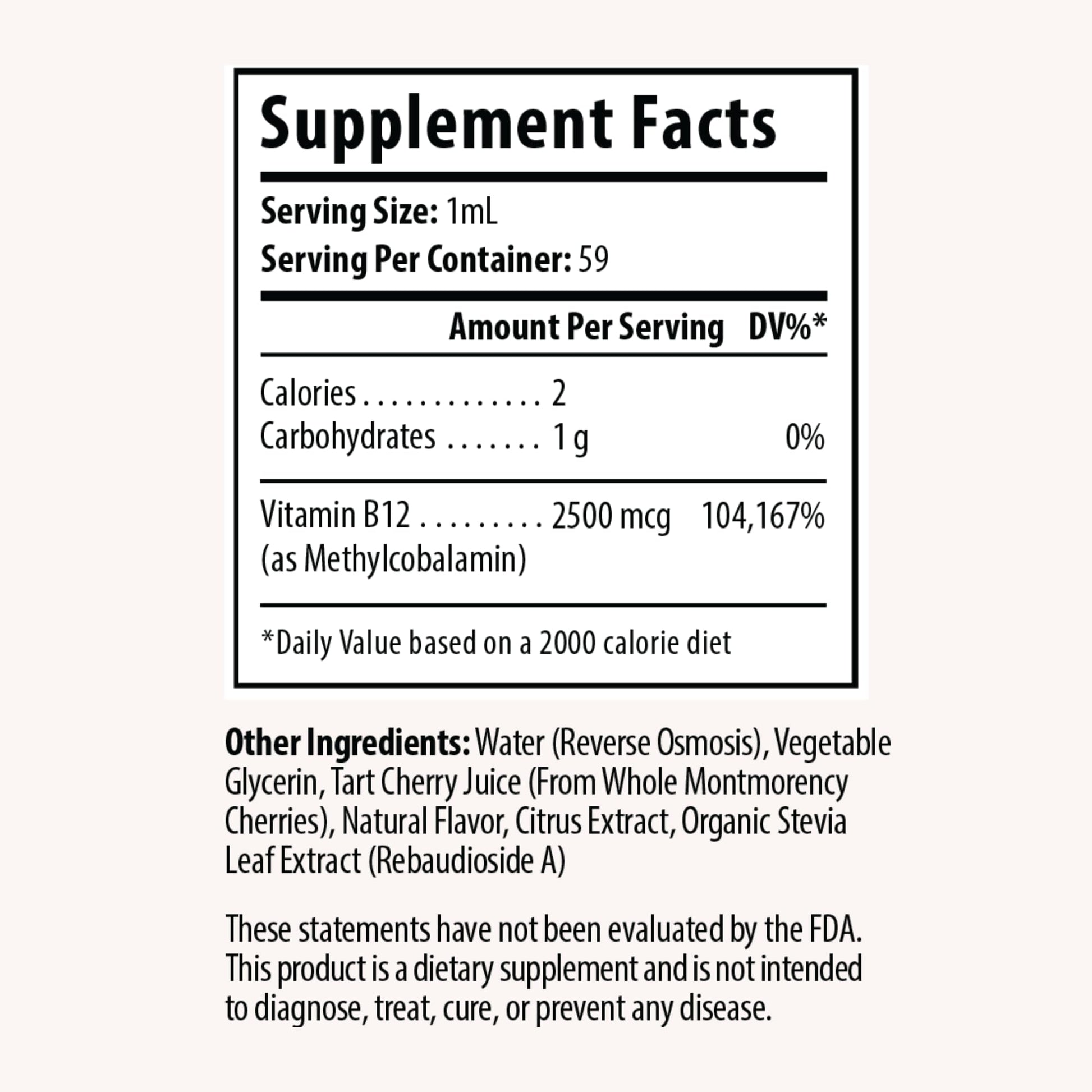 Gotas sublinguales vitamina B12 para energía y memoria