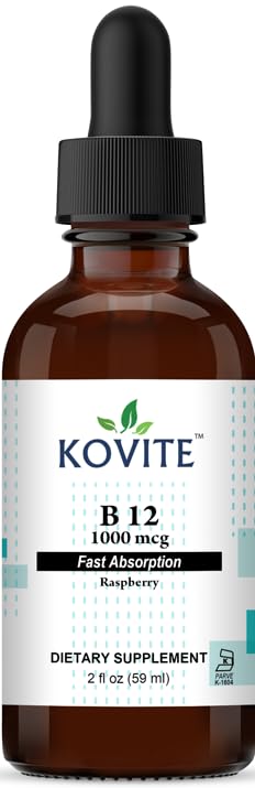 Botella gotas vitamina B12 Kovite sabor frambuesa 2 oz
