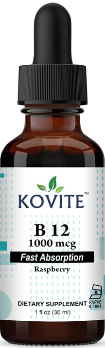 Gotas vitamina b12 sabor frambuesa Kovite 1 oz