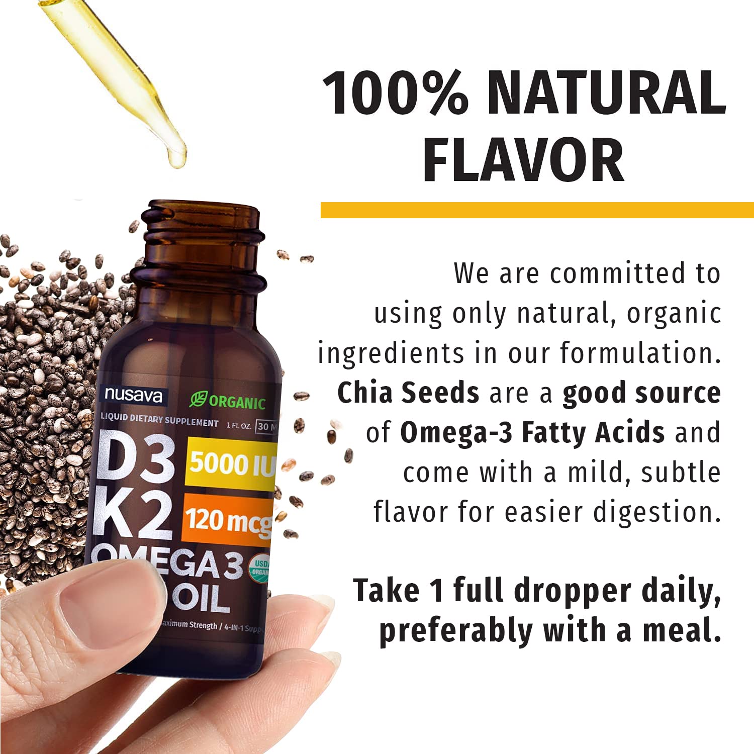 Gotas vitamina D líquido sabor fresa Nusava