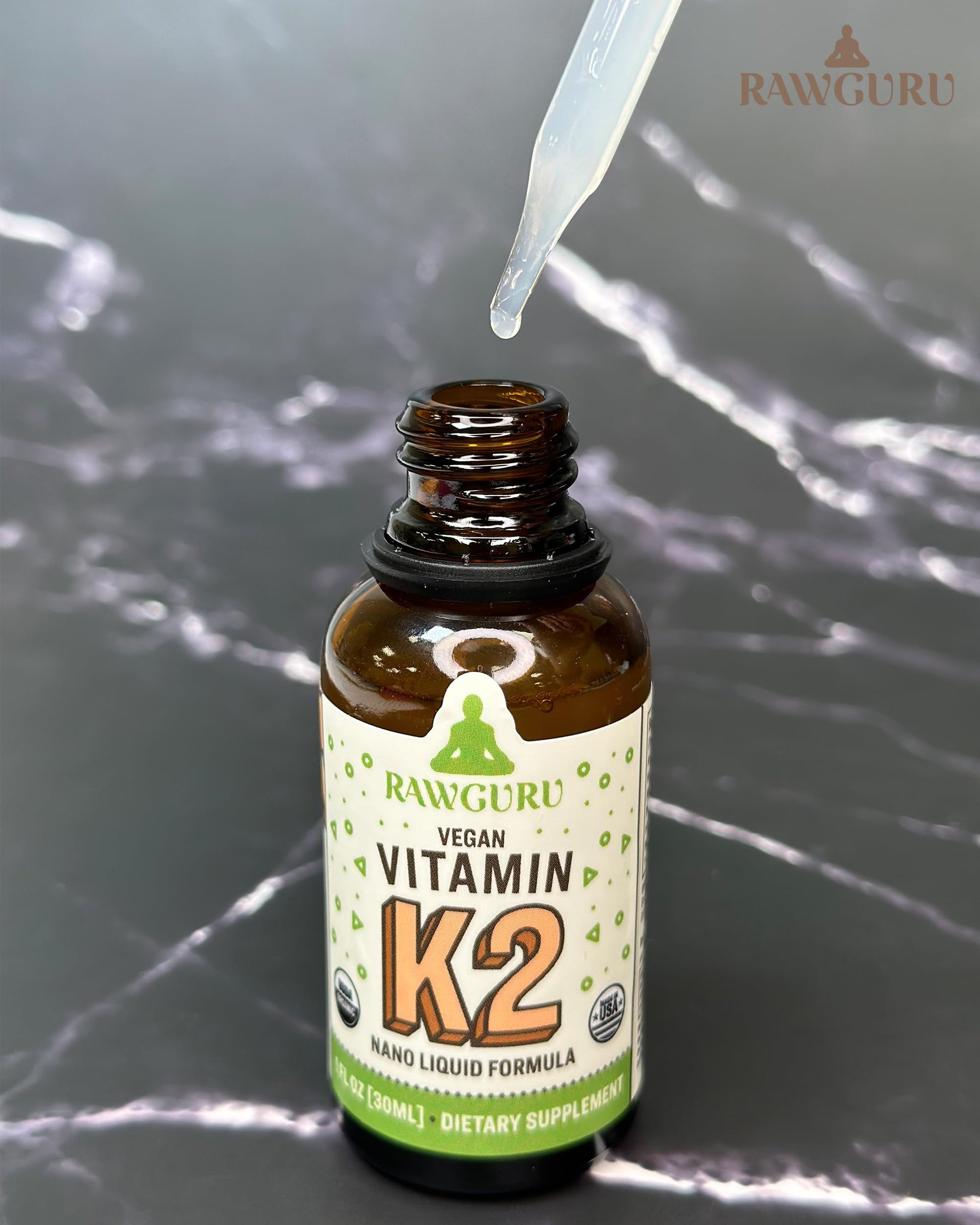 Gotas de vitamina K2 MK7 veganas RawGuru